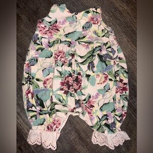 Floral Baby girl 12M onesie BEAUTIFUL